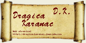 Dragica Karanac vizit kartica